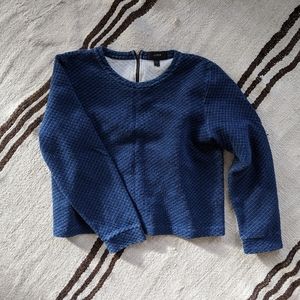 Quilted sweatshirt with zipper